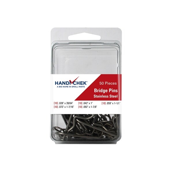 Bridge Pin Asst SS PL 50pc